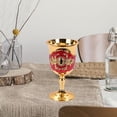 thumbnail image 3 of Copa de vino,Copas de vino clásicas de metal con forma de cáliz para centro comercial,Taza con relieve y patrón tallado,estilo retro creativo,Cocina Comedor Vajilla Cristalería Copa de, 3 of 8