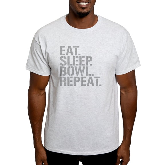 CafePress - Eat Sleep Bowl Repeat T Shirt - Men's Classic Graphic T-Shirt