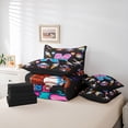 thumbnail image 6 of jejeloiu Letter K Monogrammed 7-Piece Twin Bedding Sets,Baseball Ice Cream Bedding Comforter Set For Girls Kids Reversible, 6 of 8