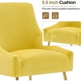 thumbnail image 2 of Ivinta Modern Yellow Dining Chairs Set of 2, Velvet Accent Chairs with Gold Legs for Living Room, 2 of 8