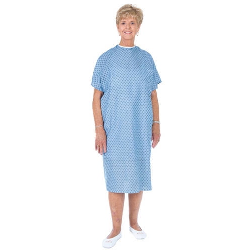 Essential Medical Supply Fabric Patient Gown One Size Fits Most
