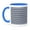 Blue/White, variant on 3drose, Modern Blue and Gray Geometric Triangle Pattern, 15oz Mug