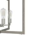 thumbnail image 4 of Hunter - Woodburn 4-light Brushed Nickel, Extra Large Pendant Light, Dimmable, Modern Style, Rectangle Shaped, for Bedrooms, Dining, Living Rooms - 19807, 4 of 7