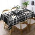 thumbnail image 2 of Rectangle Table Cloth, Royal Stewart Black and White Tartan Resistant Washable Tablecloth Decorative Table Cover for Dining, Indoor and Outdoor, 2 of 6