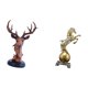 thumbnail image 5 of Figura decorativa de cabeza de ciervo, estatua artesanal de animales, decoración del hogar, estatua de resina decorativa para mesita de noche, escrito, 5 of 8