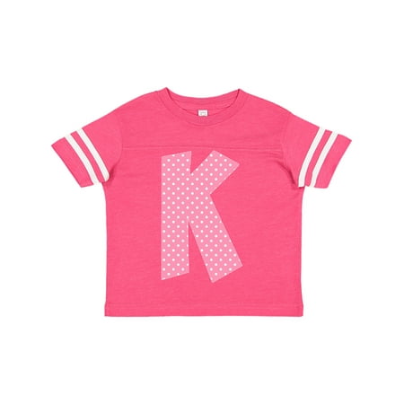 

Inktastic Pink and White Polka Dots Letter K Gift Toddler Boy or Toddler Girl T-Shirt