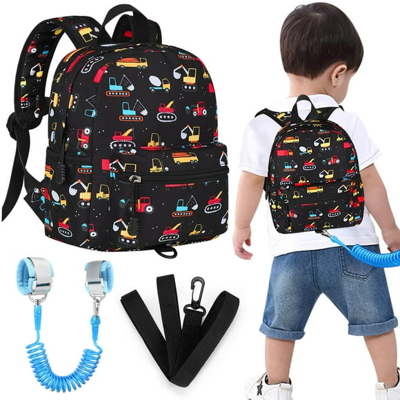 Mochila Accmor para niños pequeños con correa, antipérdida, excavadora de 1 a 3 años