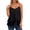 0511liBlack, variant on Womens Spaghetti Strap Camisole Trendy Sleeveless Loose Tank Tops Summer Ruffle Hem Double Layer Going out Cami Tops Tees Shirts 0511liRed S