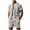 Gray, variant on GERsome Men's 2 Piece Outfits Mesh Short Sleeve Solid Color Button Down Shirts and Shorts Set with Pockets S-3XL