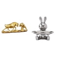 thumbnail image 1 of Estatua De Toro De Arte Moderno, Organizador Creativo De Figuras De Conejo, Esculturas De Animales De Estilo Chino, Bandeja De Cerámica Para Joyas, Para Escritorio, Regalos De Boda Y, 1 of 8