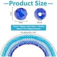 thumbnail image 3 of 570pcs Blue Crystal Beads 8mm Glass Beads 5 Colors Rondelle Crystal Beads Faceted Glass Beads Loose Beads Spacers for Winter Bracelet Necklace Earring Jewelry Making, 3 of 9