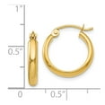 thumbnail image 4 of Real 14kt Yellow Gold Polished Hoop Earring; for Adults and Teens; for Women and Men, 4 of 4