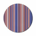 thumbnail image 1 of Abstract Mouse Pad for Computers, Gradient Color Vertical Stripes Lines Art Retro Graphic Display, Round Non-Slip Thick Rubber Modern Gaming Mousepad, 8" Round, Violet Blue Salmon, by Ambesonne, 1 of 2