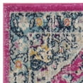 thumbnail image 5 of SAFAVIEH Madison Hildred Floral Bordered Runner Rug, Fuchsia/Aqua, 2' x 8', 5 of 7
