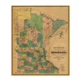 thumbnail image 6 of 1874 Minnesota Map Poster - Township and Railroad Vintage Map of Minnesota - Wall Map of Minnesota Wall Art - Vintage Minnesota Map Poster - Minnesota Wall Decor, 6 of 8