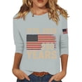 thumbnail image 3 of Trgacdwlo 1776-2026 Women's 250th Anniversary Independence Day 3/4 Sleeve Womens 4th of July Tops Freedom Tunic, 3 of 5