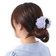 thumbnail image 2 of 1 Pc Fashion Rose Flower Hairpin Hairdo Clip for Women 3.35"x3.15"x2.76" Purple, 2 of 5