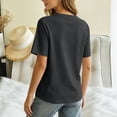 thumbnail image 4 of hotojiny Womens Summer Tops Solid Short Sleeve Casual T-Shirts Crew Neck Basic Tee Classic Fit Plain Tshirt for Every Day, 4 of 6
