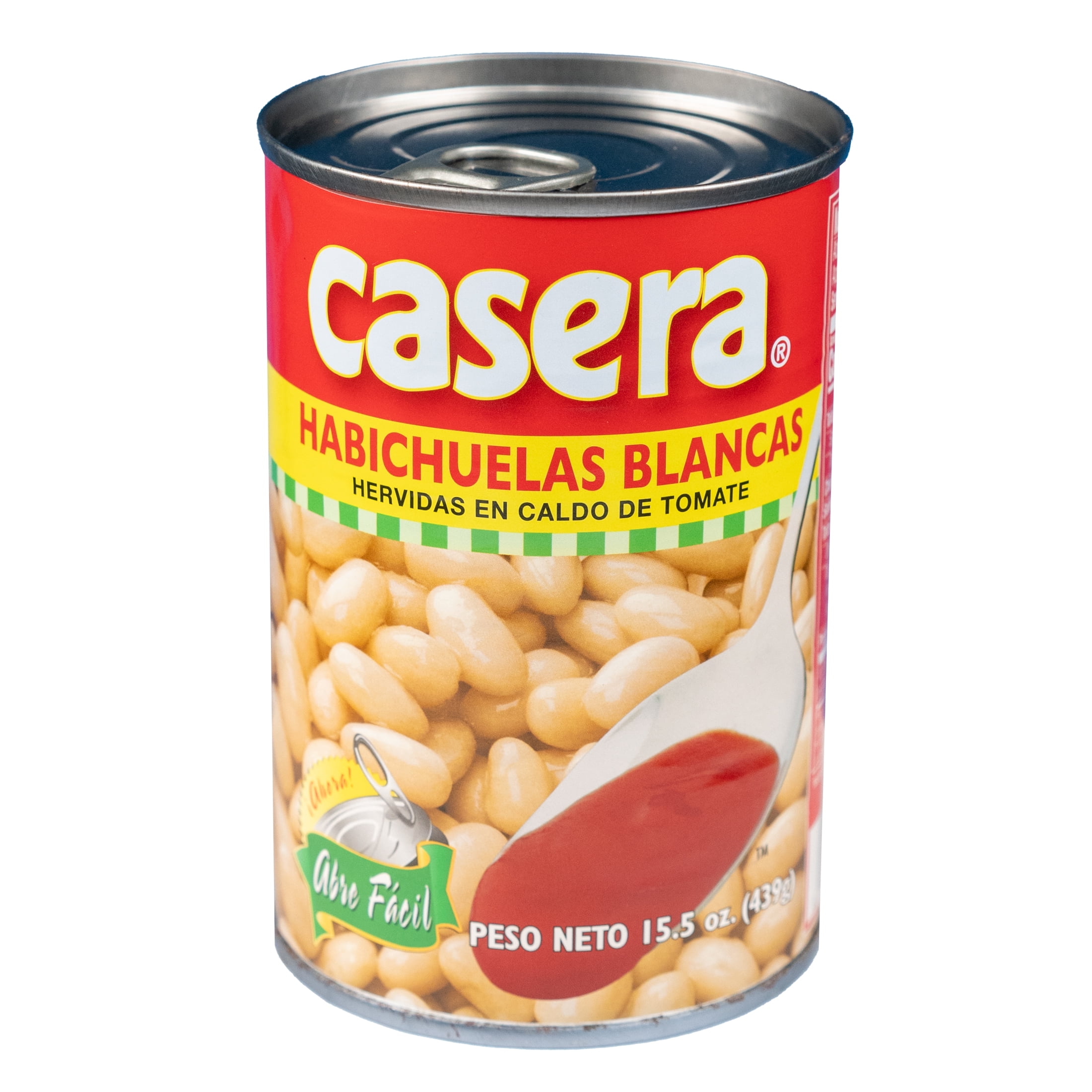 Casera Allergen-Free White Beans in Tomato Broth 15.5 oz Can - Easy Open