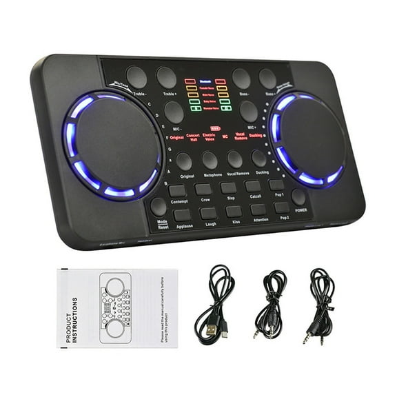 V300 Pro Live Streaming Sound Card 10 Sound Effects 4.0 Audio Interface Mixer For DJ Music Studio Recording Karaoke ,High Compatibility