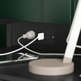 thumbnail image 3 of Emma + Oliver Nightstand with 4 Charcoal Fabric Drawers, Charging Station with 2 USB Ports/Power Outlet, Black Engineered Wood Top, Wood Handles, Metal Frame, 3 of 12