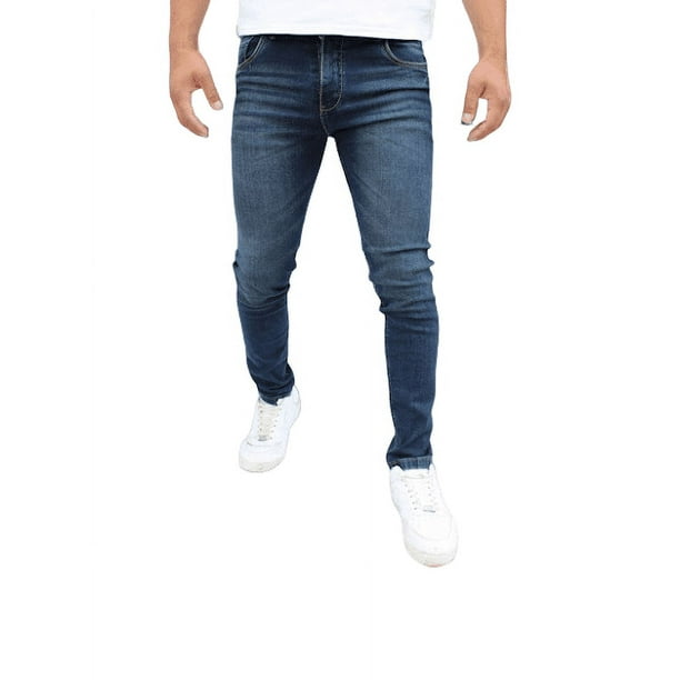 Pantalón de mezclilla stretch John Silver Corte skinny Color azul verdoso