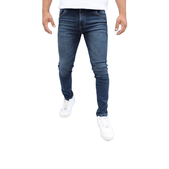 Pantalón de mezclilla stretch John Silver Corte skinny Color azul verdoso