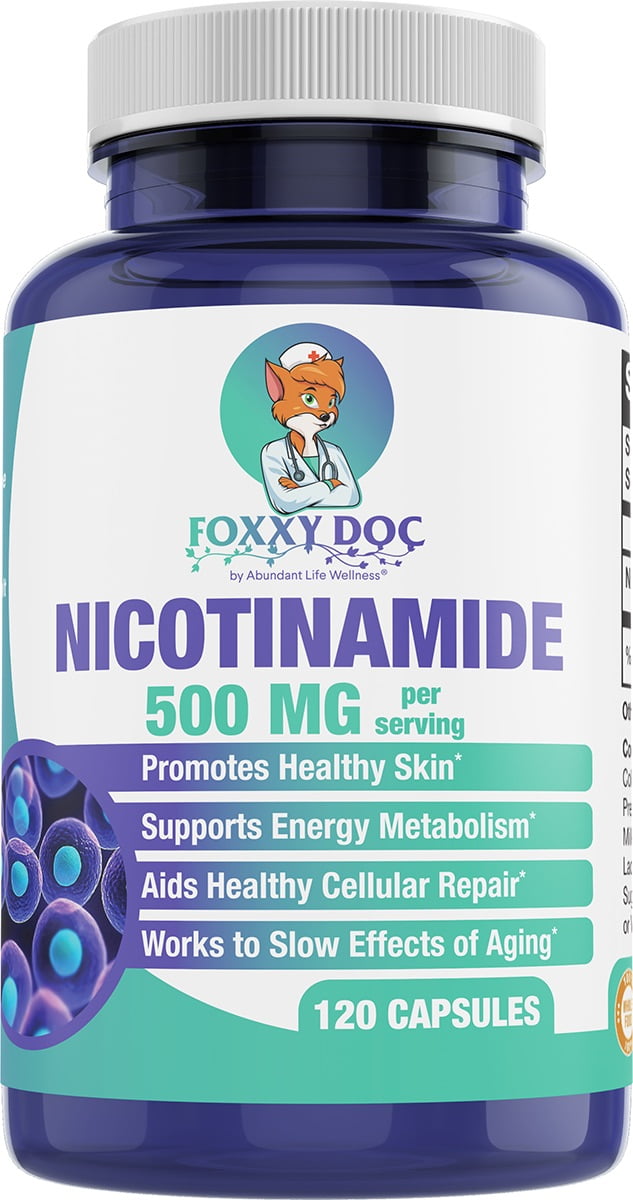 Nicotinamide 500 mg Vitamin B3 May Help Aging Supports Energy Cellular & Skin Health