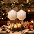 thumbnail image 5 of 6 Inch Velvet Christmas Balls, Velvet Xmas Tree Ornaments Balls Decorations Hanging Flocked Ornaments for Christmas Tree Home Garland Holiday Party Decor (White, 1Pc), 5 of 6