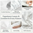 thumbnail image 6 of Delara Breathable & Cooling Technology, Viscose from Bamboo Sheet Set - Twin Size, Deep Pocket Bed Sheets - White, 6 of 6