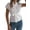 White, variant on Womens Button Down Blouses Casual Summer Tops Dressy Chiffon Work Shirts Light Blue M