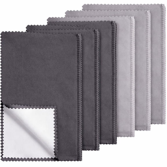 Lsupdaol 6 Pcs Silver Jewelry Polishing Cloths 6 x 8 inches Jewelry Cleaning Cloth Sterling Polish Cloths for Jewelry