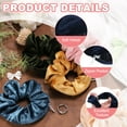 thumbnail image 3 of Uxcell 4pcs Velvet Scrunchie with Pocket Zipper (2 Inch) - Elastic Bands Hair Ties Girls Women Hidden Compartment Pockets, for Ponytail Holder Travel Coins Keys, Navy Blue, 3 of 6
