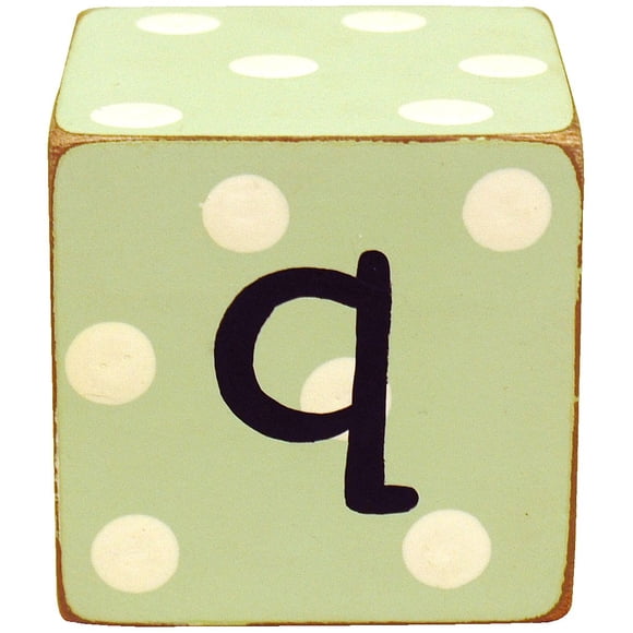 Novedades Bloque De Letras Q Verde/Blanco