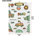 thumbnail image 3 of FMSHPON Green Dino Sun Car Clipboard Hardboard Wood Nursing Clip Board and Pull for Standard A4 Letter 13x9 inches, 3 of 5