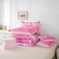 thumbnail image 6 of jejeloiu Kawaii Cartoon Bow 7-Piece Twin Bedding Sets,Pink Ice Cream Pattern Bedding Comforter Set For Girl Kids Reversible, 6 of 8