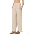 thumbnail image 3 of Zenana Women & Plus Smocked Wide Waistband Flared Bottom Casual Lounge Gaucho Pants, 3 of 4