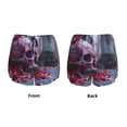 thumbnail image 3 of KLL Gothic Red Skull Cemetery Pattern Shorts Women,Athletic Shorts High Waisted Running Shorts Pocket Sporty Short Gym Elastic Workout Shorts-Large, 3 of 7