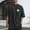 Black, variant on Mens Cotton T shirts Short Sleeve Valentine Shirts Heart Army Green Athletic Tops for Young Mens S
