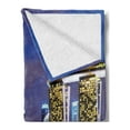 thumbnail image 2 of Travel Soft Flannel Fleece Throw Blanket, Singapore Cityscape at the Night Modern Architecture Urban Life East Landmark, Cozy Plush for Indoor and Outdoor Use, 70" x 90", Multicolor, by Ambesonne, 2 of 5