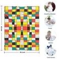 thumbnail image 4 of Rainbow Checkered Pattern Blanket,Comfortable Soft Flannel Throw Blanket,All Season,Warm Lightweight Blankets for Sofa Bed Couch Living Room Chair,30"x40", 4 of 4