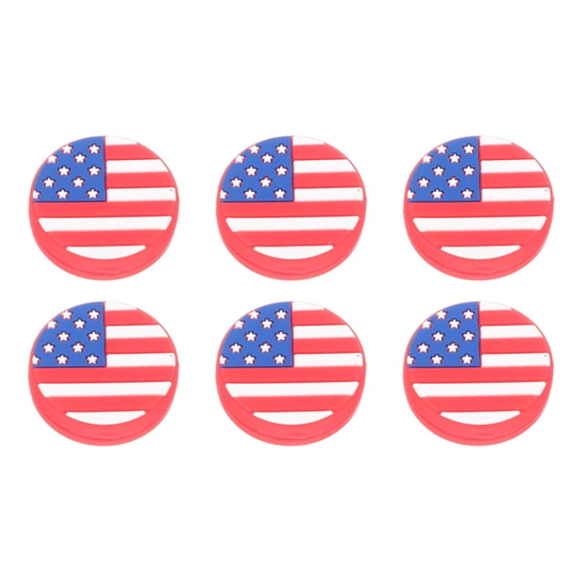Miangastore 6pcs Racket Vibration Dampeners National Flag Designed Tennis Racket Shocking Absorbers