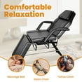 thumbnail image 5 of Adjustable 3 Fold Massage Table, 71in 3-Section Tattoo Chair w/Hydraulic Stool -, 5 of 7