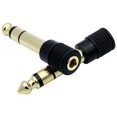 thumbnail image 4 of Adaptador de audio de 6,35 mm (1/4 de pulgada) macho a 3,5 mm (1/8 de pulgada) hembra, conector para auriculares estéreo chapado en oro, paquete de 2, 4 of 7