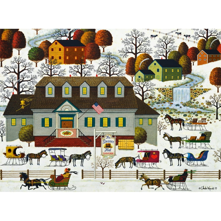 Buffalo Games 1000-Piece Interlocking Jigsaw Puzzle Beaver Hat
