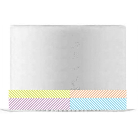 Pastel Diagonals Edible Cake Decoration Ribbon -6 Slim Strips