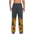 thumbnail image 3 of Retro Dahlia Sunflower Men's Pajama Pants Lightweight Sleepwear Bottom Lounge Pants, 3 of 6