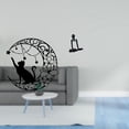 thumbnail image 2 of Escultura De Metal De Gato Negro Místico Con Forma De Luna, Figura De Pensador Abstracto, Adorno De Mesa Para Amantes De Los Gatos, Decoración De Estantería Para Dormitorio., 2 of 8