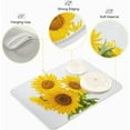 thumbnail image 4 of FREEAMG Microfiber Dish Drying Mat Absorbent Dish Draining Mat Large Size 18 x 24 Dishes Drainer Mat for Countertop Dish Drying Pads XXL Size A Bunch of Sunflowers, 4 of 7