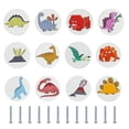 thumbnail image 1 of Uds. Perilla redonda de madera para cajón, perilla de tocador con dibujos de animales y nubes de arcoíris, dibujo de muebles para armario de bebé, 1 of 5